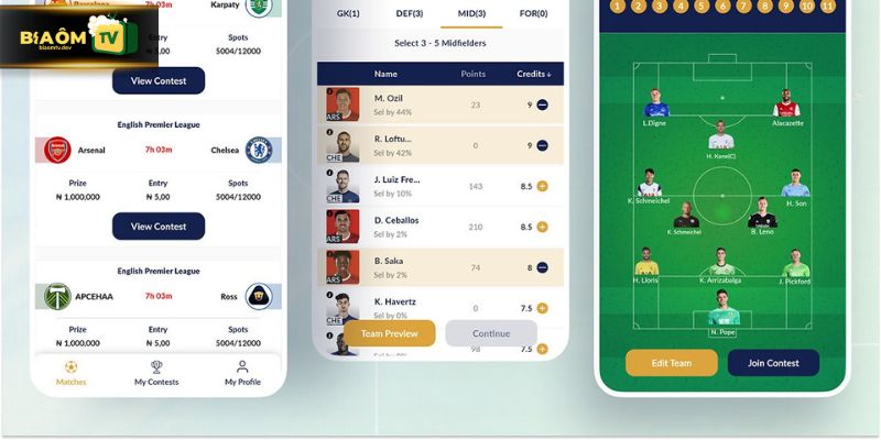 Hệ thống các giải đấu được cung cấp đầy đủ